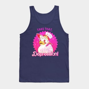 Take that Depression Lucifer Duck Glitter Style Tank Top